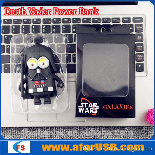 Cute Darth Vader power bank portable mobile battery chargers 4400mah 4800mah 5200mah